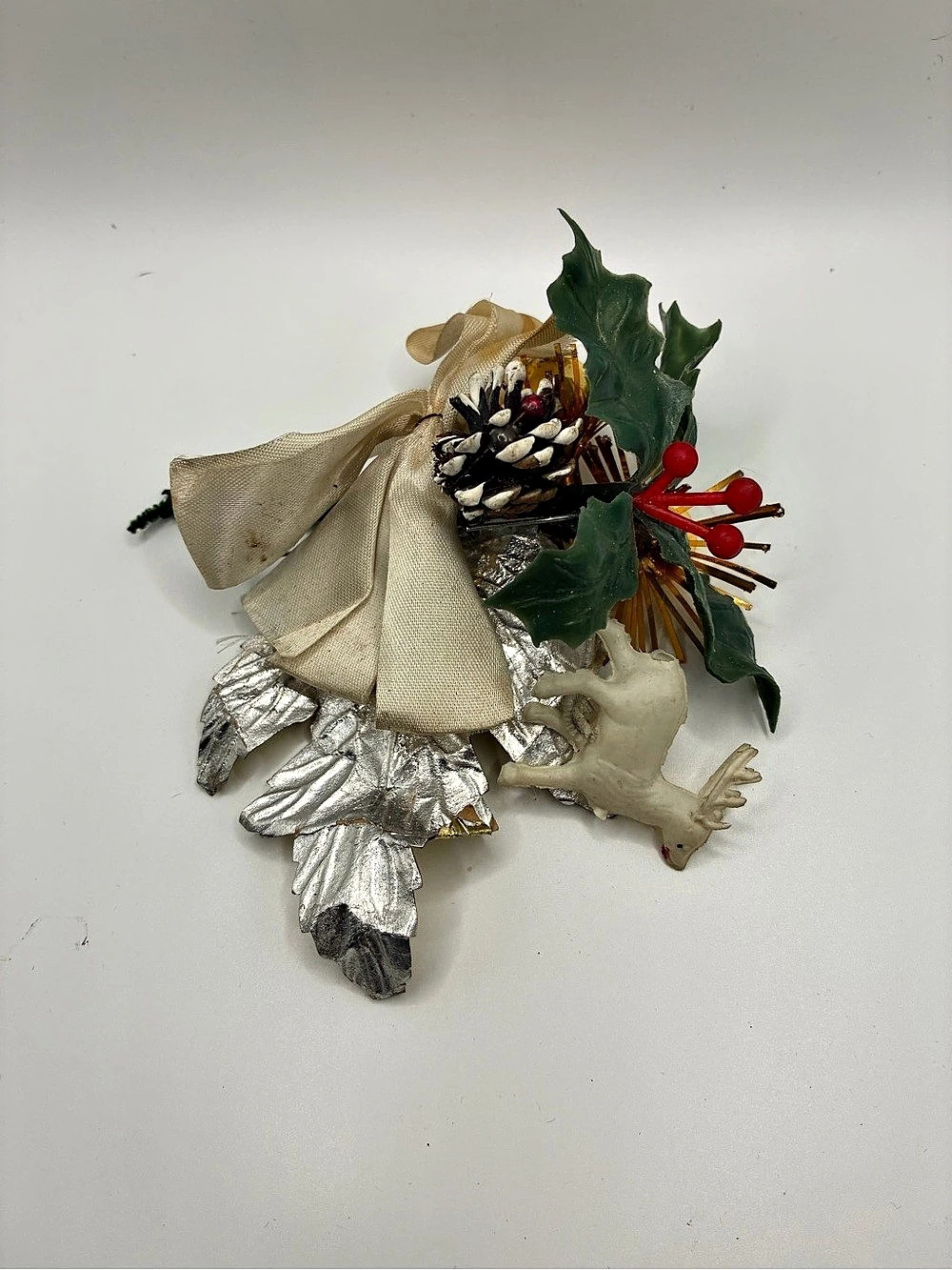 Holiday Ornament in White & Green